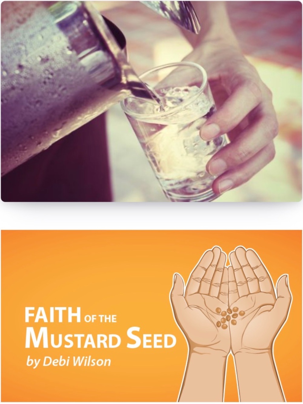 Have the faith of a mustard seed. God is good all of the time! Drink more 💧!